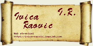 Ivica Raović vizit kartica